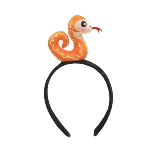 APLVFFZH Schlangen-Stirnband, Haarreif, Haarband für Bühnenauftritte, Partys, Rollenspiele, Orangefarbene Einzelschlange von APLVFFZH