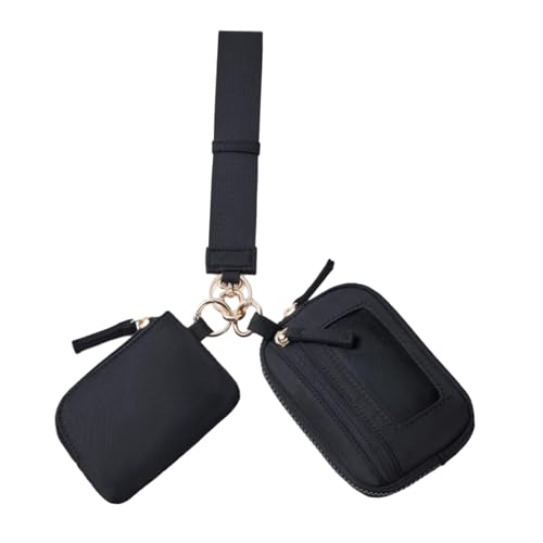 APLVFFZH Schlüsselbund Armband Wallet Frauen Männer Organizer Casual Wear Resistent Double Beutel für Rucksackpackungen Dating -Wanderfischen, Schwarz von APLVFFZH