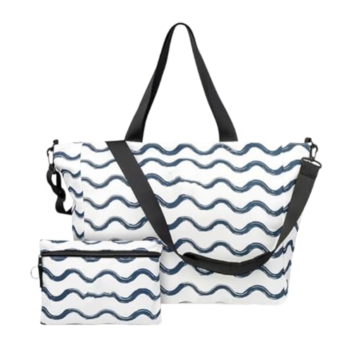 APLVFFZH Strandtasche Damen Handtasche Strandtaschen Pooltasche für Spielzeug Familienurlaub Essentials Pool, Blau von APLVFFZH