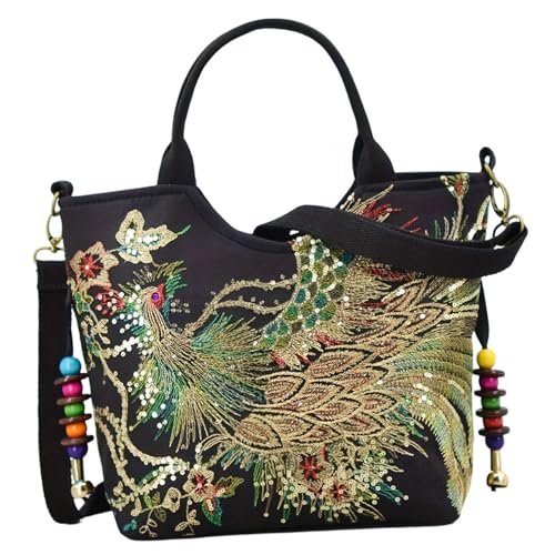 Frauen Sticktasche mit Sticktasche für Geburtstagsdating einkaufen, Schwarz von APLVFFZH