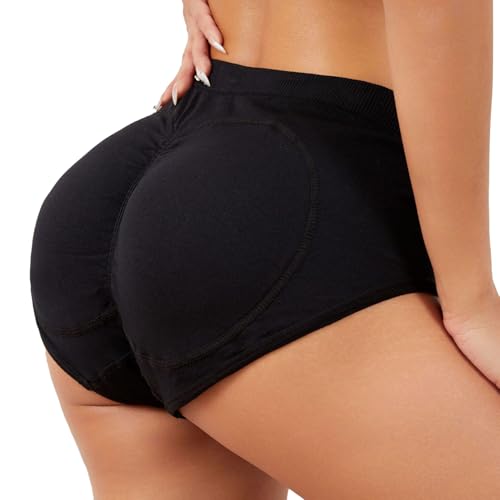 APMGONT Damen Push Up Unterhose, Butt Lifter Höschen Frauen Enhancers Fake Ass Damen Butt Lifter Höschen Hip Enhancer Shapewear Po Heber Unterhose (Schwarz, S) von APMGONT