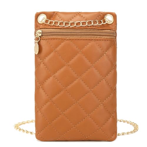 APMGONT Handy Umhängetasche Damen, Handytasche zum Umhängen Klein PU Leder Tasche Damen Handy Crossbody Tasche Multifunktionale Handytasche Umhängetaschen Geldbeutel für Mädchen Frauen (Dunkelbraun) von APMGONT