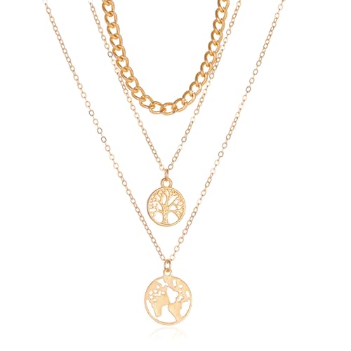 APMGONT Schmetterling Halskette Armband füR Frauen, Layering Halskette Schmetterling AnhäNger, Verstellbare Halsketten Armband, 2 stüCk Schmuck Geschenke FüR Frauen MäDchen (Gold C) von APMGONT