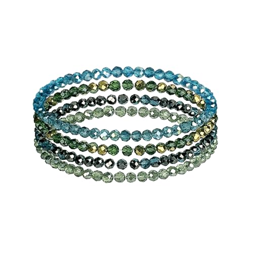 APMGONT Damen Kristall Perlen Armband, Mehrschichtiges Steine Armband, Damen Kristall Perlen Armbänder, Boho Modeschmuck, Paar/Freundschafts/Freundin/Partner Armbänder (8) von APMGONT