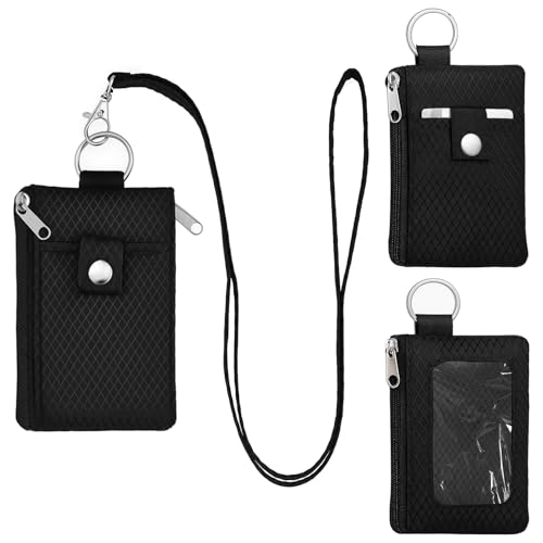 Brustbeutel mit RFID Schutz Klein Unisex Brusttasche Diebstahl Brusttasche Reisegeldbeutel wasserdichte Geldbörse Geldbeutel mit Abnehmbares Umhängeband Portemonnaie mit Sichtfenster Schwarz von APOMOONS