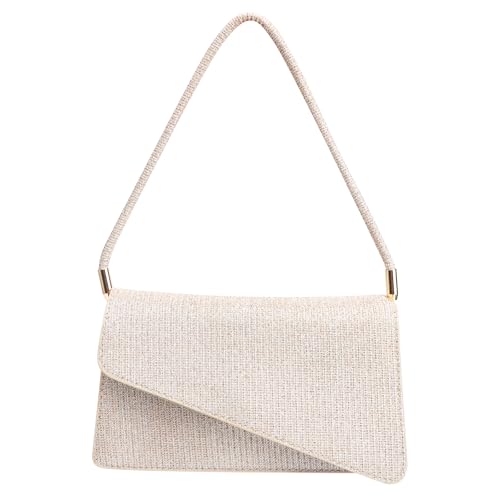 APOMOONS Clutch Gold Glitzer Pailletten Abendtasche, Elegant Envelope Handtasche mit 2 Fächern, Goldene Clutch Damen Kleine Umhängetasche Damen für Dating Party, Hochzeit, Abschlussball, Bankett von APOMOONS
