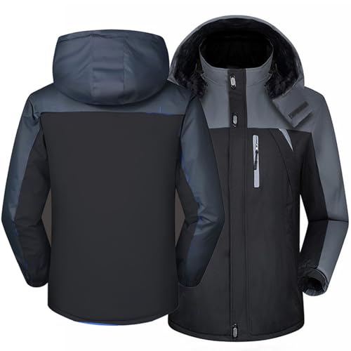 APOUS Wasserdichte Winterjacke für Herren für Fleece-gefüttert Übergröße Kapuzenpullover Ski Bergwandern winddicht warm Windjacke Camping Eislaufen Oberbekleidung,A-M APOUS Wasserdichte Winterjacke für Herren für Fleece-gefüttert Übergröße Kapuzenpullover Ski Bergwandern winddicht warm Windjacke Camping Eislaufen Oberbekleidung,A-M von APOUS