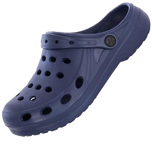 APREGGIO - Damen Garten Clogs aus Eva – rutschfest und Leicht für Damen mit Verstellbarem Fersenriemen - Blau - 41 EU von APREGGIO