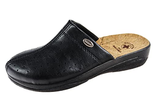 APREGGIO Damen Clogs – Professionelle Clogs - Orthopädische Hausschuhe Damen – Clogs für den Innen- und Außenbereich – Gartenclogs Damen - Garten - Schwarz 37 von APREGGIO