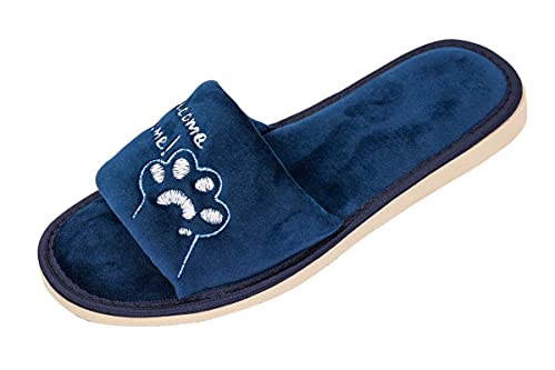 APREGGIO Hausschuhe Damen 38 Größe Blau – Bequeme Pantoffeln Damen - Hausschuhe Damen - Universal Schuhe Damen - Solid Damen Hausschuhe von APREGGIO