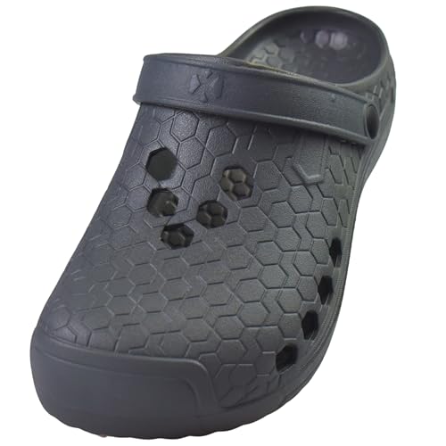 APREGGIO Gartenschuhe Herren Clogs Garten - Gartenclogs Herren Gartenschuhe Männer Leicht - Clogs für Garten, Freizeit, Arbeit und Sommer Grau 45 EU von APREGGIO