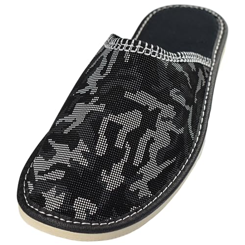 APREGGIO Hausschuhe Herren Gewebe Herrenhausschuhe - Hausschuh Männer Pantoffel Pantoffeln Pantoletten Slipper Mann - Schwarz Moro- Größe 45 EU APREGGIO Hausschuhe Herren Gewebe Herrenhausschuhe - Hausschuh Männer Pantoffel Pantoffeln Pantoletten Slipper Mann - Schwarz Moro- Größe 45 EU von APREGGIO