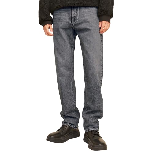 APREL Jeans Herren Relaxed Fit – Graue Jeans Herren aus Rigid Denim ohne Stretch mit 5-Pocket Design & High Rise – Bequeme Jeanshose für Freizeit, Streetwear & Lässige Looks in Grau von APREL