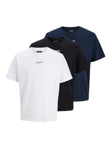 APREL T-Shirt Herren 3er Pack – Locker Geschnittene Baumwollshirts mit Rundhals & Kurzarm – Weiche Atmungsaktive Basic Oberteile T-Shirts für Herren - Alltag, Freizeit & Unterziehshirt APREL T-Shirt Herren 3er Pack – Locker Geschnittene Baumwollshirts mit Rundhals & Kurzarm – Weiche Atmungsaktive Basic Oberteile T-Shirts für Herren - Alltag, Freizeit & Unterziehshirt von APREL