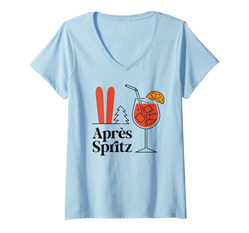 Damen APRÈS SPRITZ X Aperölchen Spritz & Skifahren Skifahrer Ski T-Shirt mit V-Ausschnitt Damen APRÈS SPRITZ X Aperölchen Spritz & Skifahren Skifahrer Ski T-Shirt mit V-Ausschnitt von APRÈS SPRITZ X Spritzliebhaber. SPRITZ & APRÈS SKI