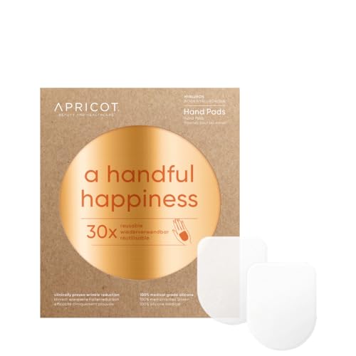 APRICOT Beauty Silikon Pads für die Hände I Silikon-Handpads mit Hyaluron I Anti-Aging Hand I glättet über Nacht I wiederverwendbare Anti-Falten Handpolster I Klinische Wirksamkeit I Made in Germany von APRICOT beauty & healthcare