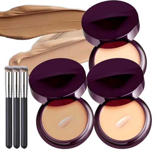 Soft Matte Cream Concealer, Full-Coverage Waterproof Moisturizing Hydrating Foundation, Color Correcting Cream with Makeup Brush, Hydrating Long Lasting Concealer For All Skin (Mix 3pc, 13.5g) von APRILADY