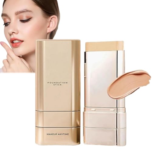 VivienBeauty Foundation Stick, Vivienbeauty 2 in 1 Foundation Stick with Brush, Dual-Ended Hydrating Eraser Concealer Foundations Sticks, Multi-Use Face Makeup Bar for All Skin Types (Natural) von APRILADY