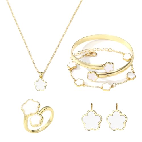 18k Vergoldet Vierblättriges Kleeblatt Armbander 5 Stück Vierblättriges Klee-blatt Schmuckstück Hypoallergenes Glücksklee Emaille-schmuck Set Glückliches Fünfblättriges Kleeblatt Legierung Schmuckset 18k Vergoldet Vierblättriges Kleeblatt Armbander 5 Stück Vierblättriges Klee-blatt Schmuckstück Hypoallergenes Glücksklee Emaille-schmuck Set Glückliches Fünfblättriges Kleeblatt Legierung Schmuckset von APRRMLIZW