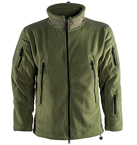 Herren Softshelljacke/Outdoorjacke warm und atmungsaktiv/Leichte winddichte Softshelljacke/warme Outdoor-Jacke für Männer-Reißverschluss & 5 Taschen，leicht, hochwertig，Verschleißfest-Armeegrün（2XL） von APTBJKUiU