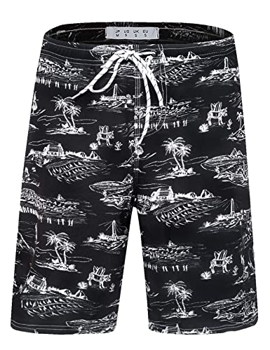 APTRO Badehose Herren Freizeit Short Urlaub Short Schnelltrocknend Badeshorts Schwarz EM01 M von APTRO