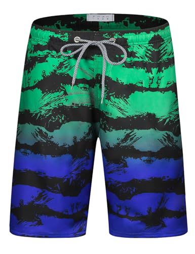 APTRO Herren Badehose Freizeit Shorts Casual Mode Urlaub Strandshorts Sommer mit Innenslip Grün 803 5XL von APTRO
