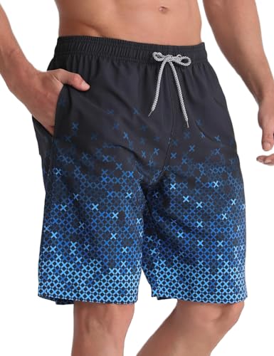 APTRO Herren Badehose Lang Badeshorts Schnelltrocknend Boardshorts Freizeit Short Blau MK3308 M von APTRO