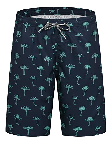 APTRO Herren Badehose Lang Badeshorts Schnelltrocknend Boardshorts Freizeit Short Palm MK205 L von APTRO