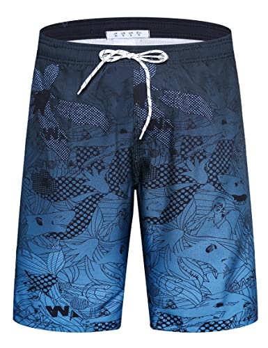 APTRO Herren Short Freizeit Badehose Schnelltrocknend Badeshorts Blau BS023 5XL von APTRO