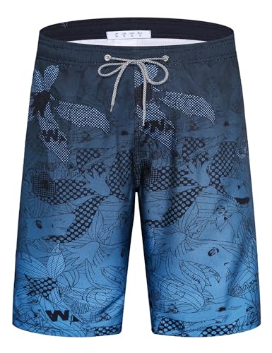 APTRO Herren Short Freizeit Badehose Schnelltrocknend Badeshorts Blau BS023 2XL von APTRO