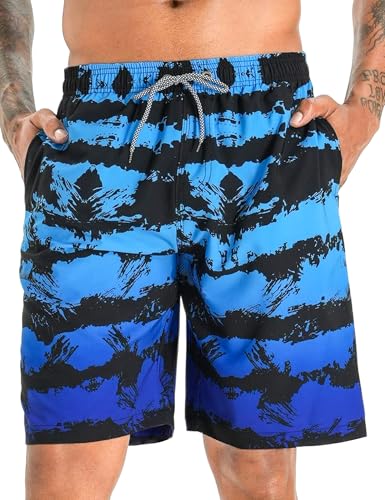 APTRO Herren Badehose Freizeit Shorts Casual Mode Urlaub Strandshorts Sommer mit Innenslip Blau 803 XXXXL von APTRO