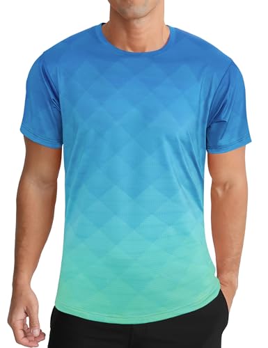 APTRO Herren T Shirt Sport Tshirts Trainingsshirt Funktionsshirt Schnelltrocknend Laufshirt Gym Shirt Farbverlauf Blaugrün 3XL APTRO Herren T Shirt Sport Tshirts Trainingsshirt Funktionsshirt Schnelltrocknend Laufshirt Gym Shirt Farbverlauf Blaugrün 3XL von APTRO