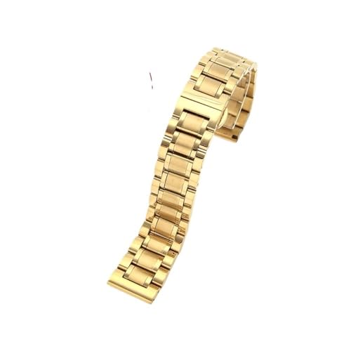 APVMFMKLTG 14MM 16MM 18MM 19MM 20MM Edelstahl Uhrenarmband Passend for TISSOT Uhrenarmband 1853 T41 T17 Silber Goldenes Roségold Uhrenarmband(05-Golden,20mm) von APVMFMKLTG