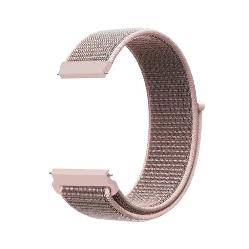 APVMFMKLTG 18MM Nylon Loop Band Fit for Xiaomi Fit for Mi Smart Watch Straps Frauen Armband Sport Armband Fit for Garmin Fit for Vivoactive 4S/Venu 2s Correa(Pink sand 02) von APVMFMKLTG