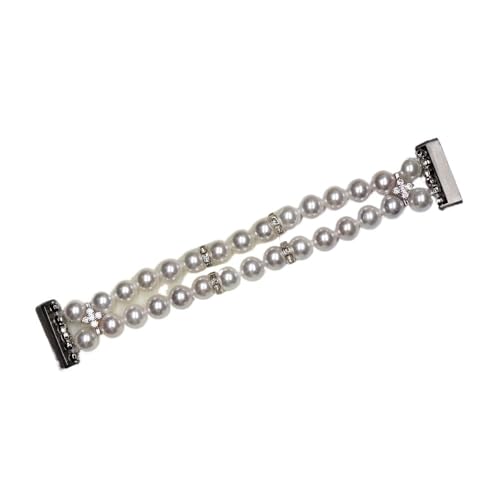 APVMFMKLTG Armband Fit For Fitbit Fit For Versa 3 4/ Fit For Fitbit Fit For Sense 2 Band Strap For Frauen Mädchen Mode Perlen Elastische Stretch Armband(White,Fitbit Versa 3 4) von APVMFMKLTG
