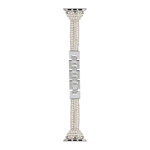 APVMFMKLTG Armband Uhr Band Armband Kette Fit For Iwatch87654321SE Fit For Bling40 41 42 44 45 Frauen Handgelenk(White,38 40 41mm) von APVMFMKLTG