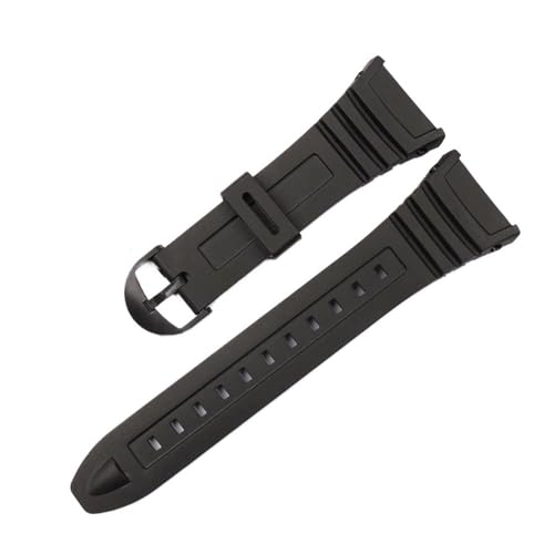 APVMFMKLTG Armband passend for Casio 3239 W-96H-1A 2A 9A elektronische Uhr, spezielles Armband, schwarzes Herren-Sport-wasserdichtes Silikonarmband von APVMFMKLTG