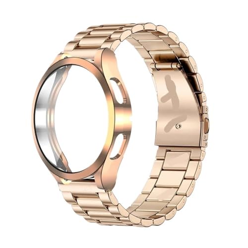 APVMFMKLTG Band + Hülle Passend For Samsung Passend For Galaxy Watch 6 4 5 44 Mm 40 Mm 43 Mm 47 Mm Armband Passend For Galaxy Watch 4 Passend For Classic 46 Mm 42 Mm 5 Pro 45 Mm Armband TPU-Hülle(Rose von APVMFMKLTG