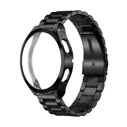 APVMFMKLTG Band + Hülle Passend For Samsung Passend For Galaxy Watch 6 4 5 44 Mm 40 Mm 43 Mm 47 Mm Armband Passend For Galaxy Watch 4 Passend For Classic 46 Mm 42 Mm 5 Pro 45 Mm Armband TPU-Hülle(Blac von APVMFMKLTG