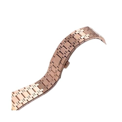 APVMFMKLTG Band Fit For Huawei Uhr 4 Pro Fit For GT2 2e Metall Armband Fit For Samsung Fit For Galaxy Uhr 46mm 3 45mm Fit For Gear S3 Männer Armband(Rose gold,For Huawei Ultimate) von APVMFMKLTG
