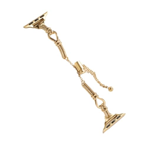 APVMFMKLTG Kupfer Armband Uhr Band Frauen Liebe Armband Kette Fit For Iwatch87654321SE Ultra38 40 41 42 44 45 49mm Twist Metall Handgelenk(Gold,38 40 41mm) von APVMFMKLTG