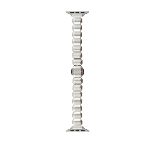 APVMFMKLTG Metallarmband Uhrenarmband Blockarmband Kette Passend For Iwatch987654SE Ultra Männer Und Frauen 38 40 41 42 44 45 49 Mm Mode-Handgelenk(Starlight,38 40 41mm) von APVMFMKLTG