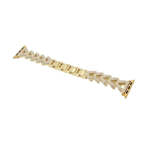 APVMFMKLTG Smartwatch Band Fit For IWatch 8 7 Armband Armband Armband Armband Metall Frauen Luxus Rose Gold 41mm 40mm(Gold,41mm) von APVMFMKLTG