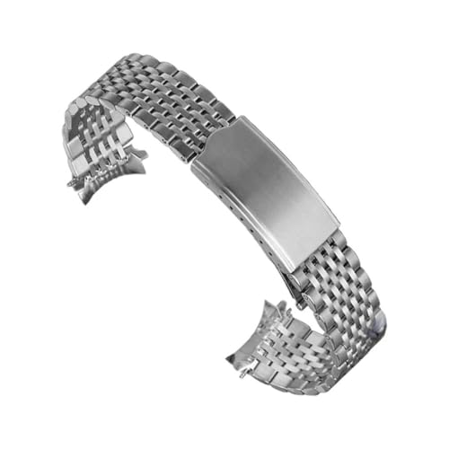 APVMFMKLTG Uhrenarmbänder aus massivem Edelstahl mit gebogenem Ende, passend for Omega, passend for Seamaster, passend for Speedmaster, Speedmaster 18 mm, 19 mm, 20 mm, Bead Of Rice-Armband for Herren APVMFMKLTG Uhrenarmbänder aus massivem Edelstahl mit gebogenem Ende, passend for Omega, passend for Seamaster, passend for Speedmaster, Speedmaster 18 mm, 19 mm, 20 mm, Bead Of Rice-Armband for Herren von APVMFMKLTG
