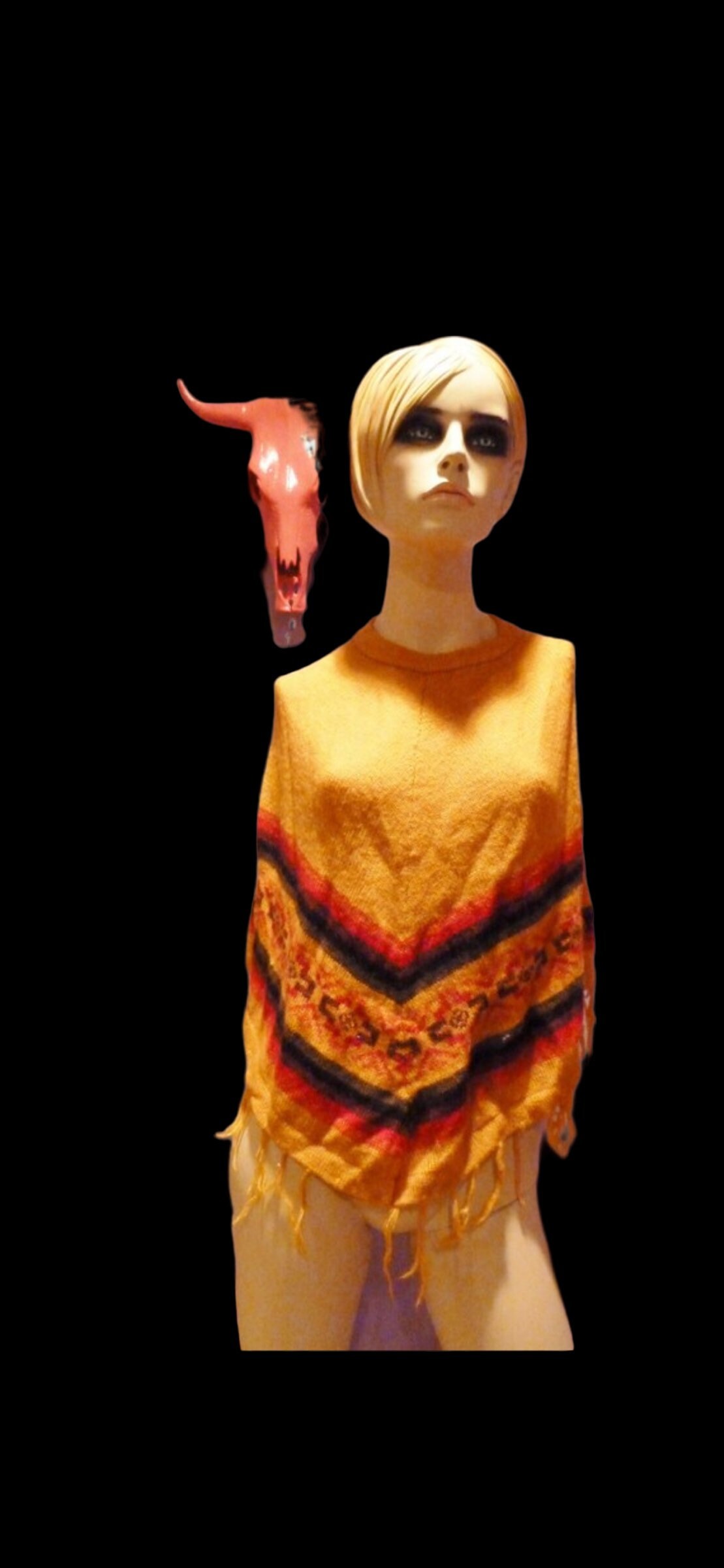 Erstaunlicher Vintage-Poncho-Schal Im Südwestlichen Ethno-stil, Klein, Mittelgroß, Groß, Einheitsgröße, Passend Für Die Meisten von APaintedLadyVintage