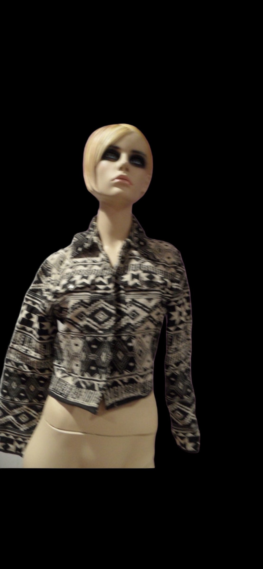 Sale Reduzierte Retro-Stil Gewebt Abgeschnitten Südwestlichen Stammes-Jacke Super Süße Größe Small Medium von APaintedLadyVintage