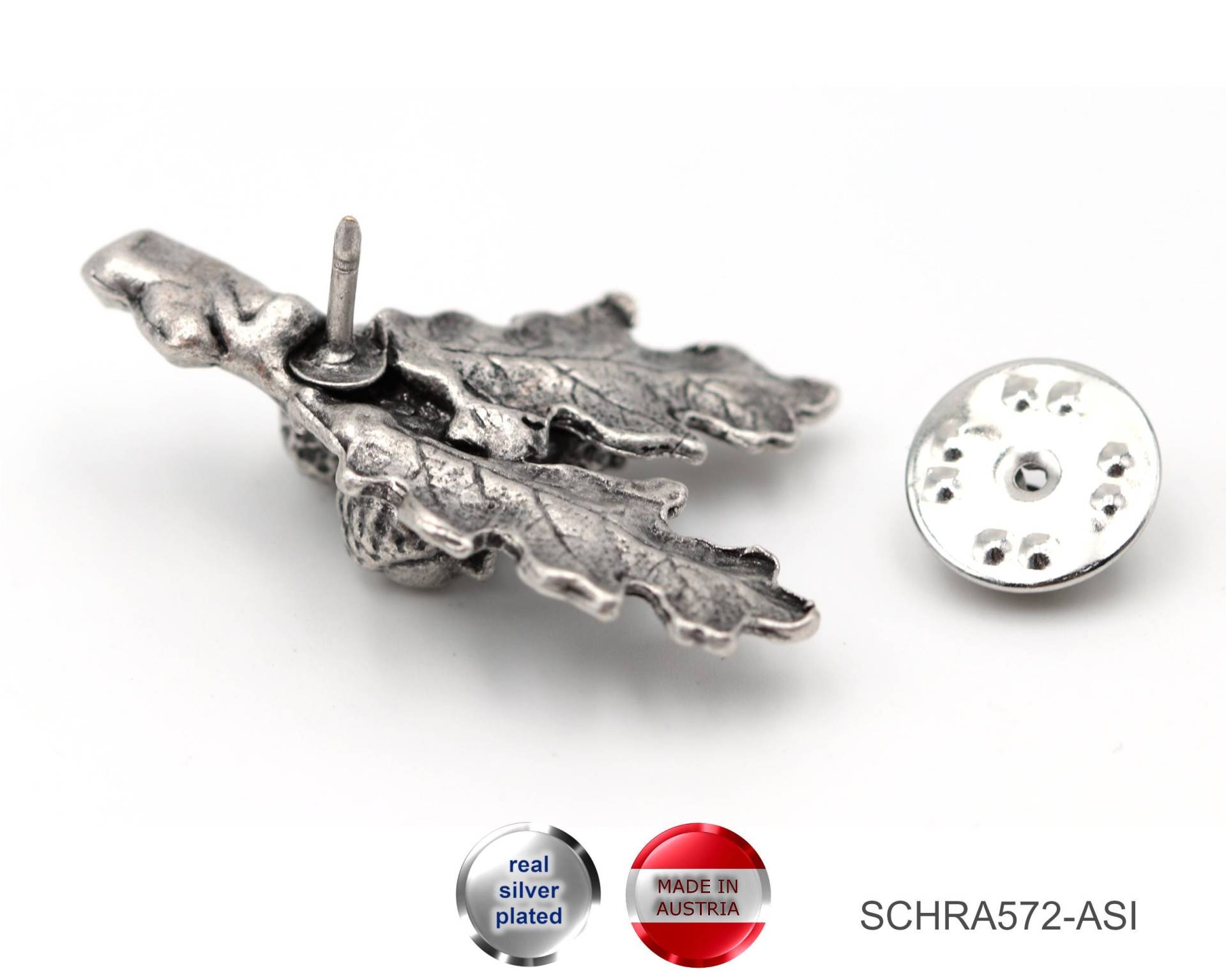 Anstecker Eichenlaub - Made in Austria // Schra572-Asi von APjewelrycomponents