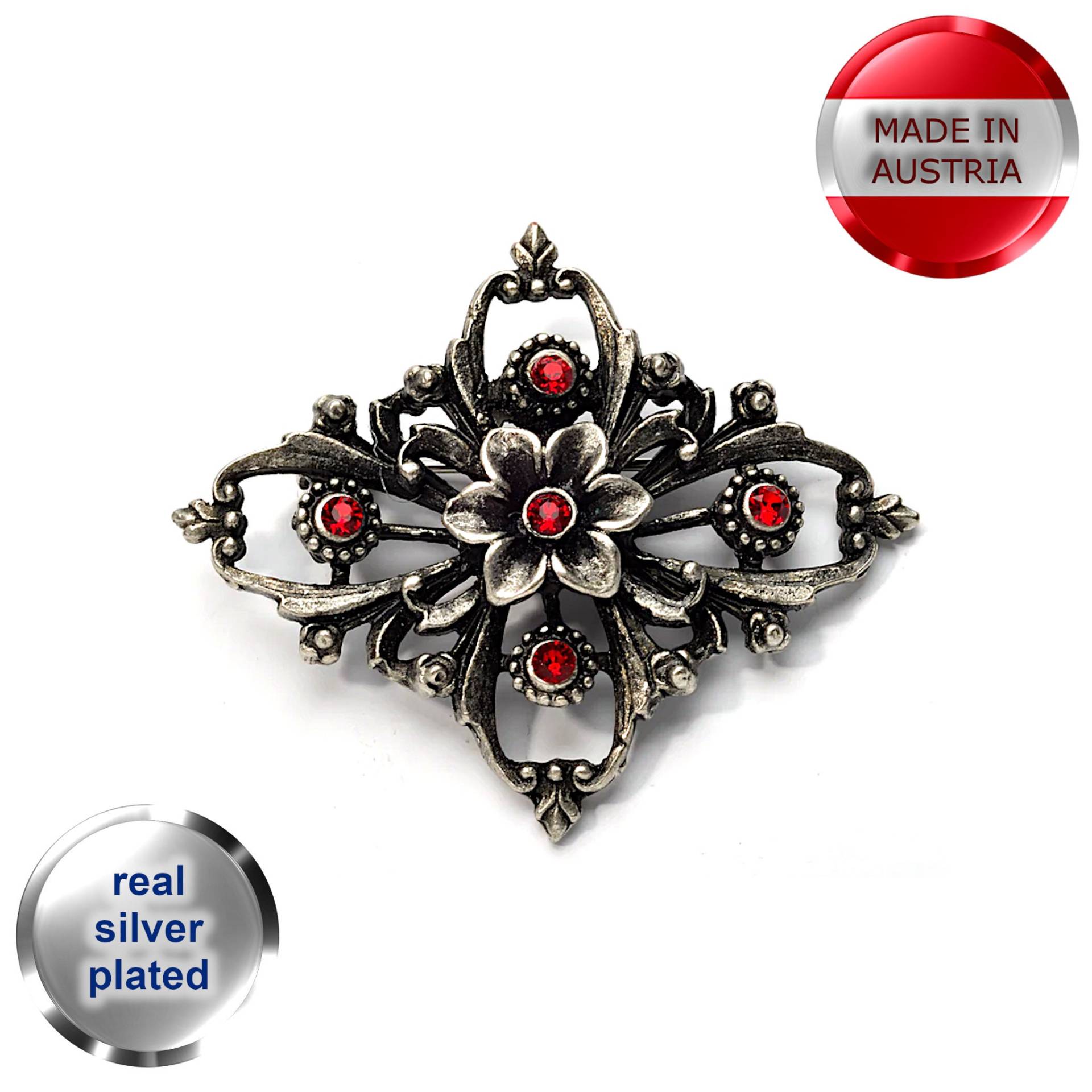 Blüten Strassbrosche 1113/2017A Tracht Trachtenschmuck Trachtenbrosche Wiesn Narzissenfest Praterwiese Oktoberfest von APjewelrycomponents