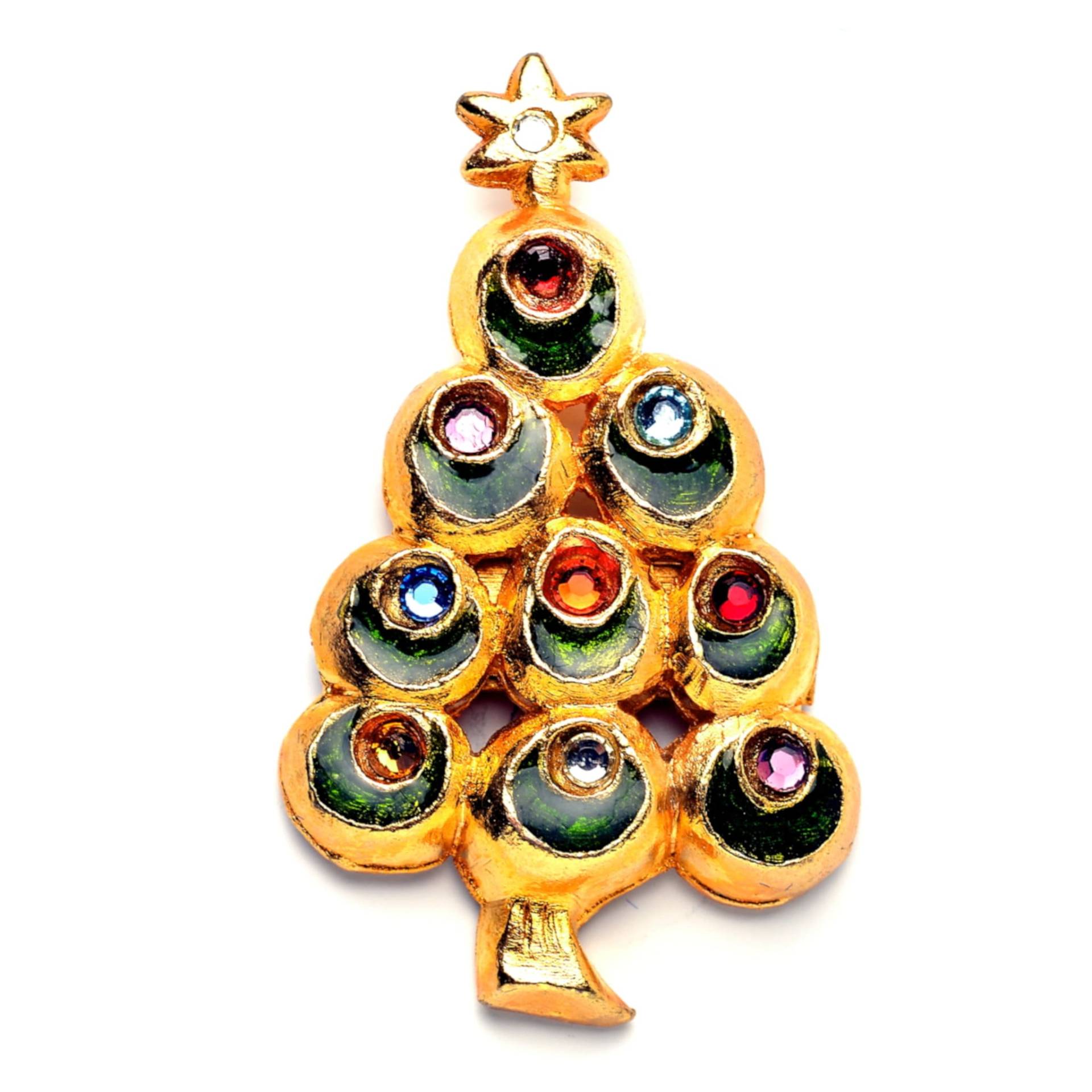 Christbaumbrosche Im Vintagestyle 1817Emgo Weihnachtsschmuck Weihnachten Weihnachtsbrosche von APjewelrycomponents