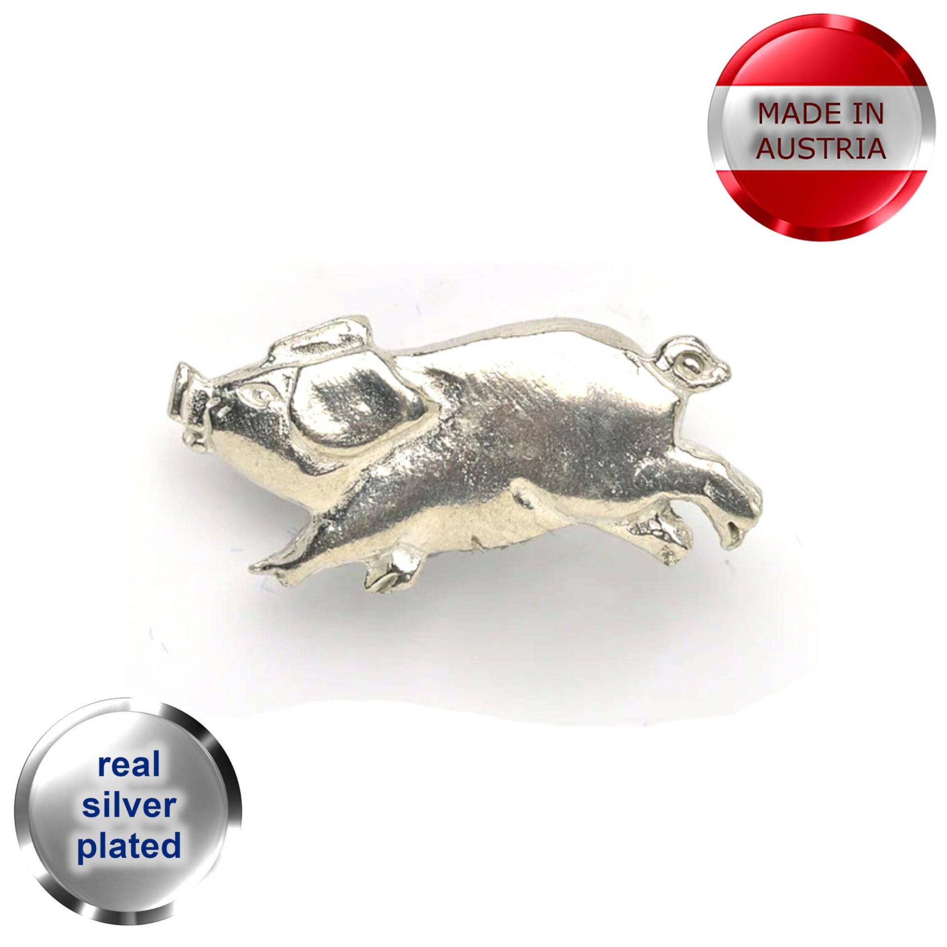 Glücksschweinanstecker 1004Zinn Silvester Neujahr Jahreswechsel Glücksbringer von APjewelrycomponents